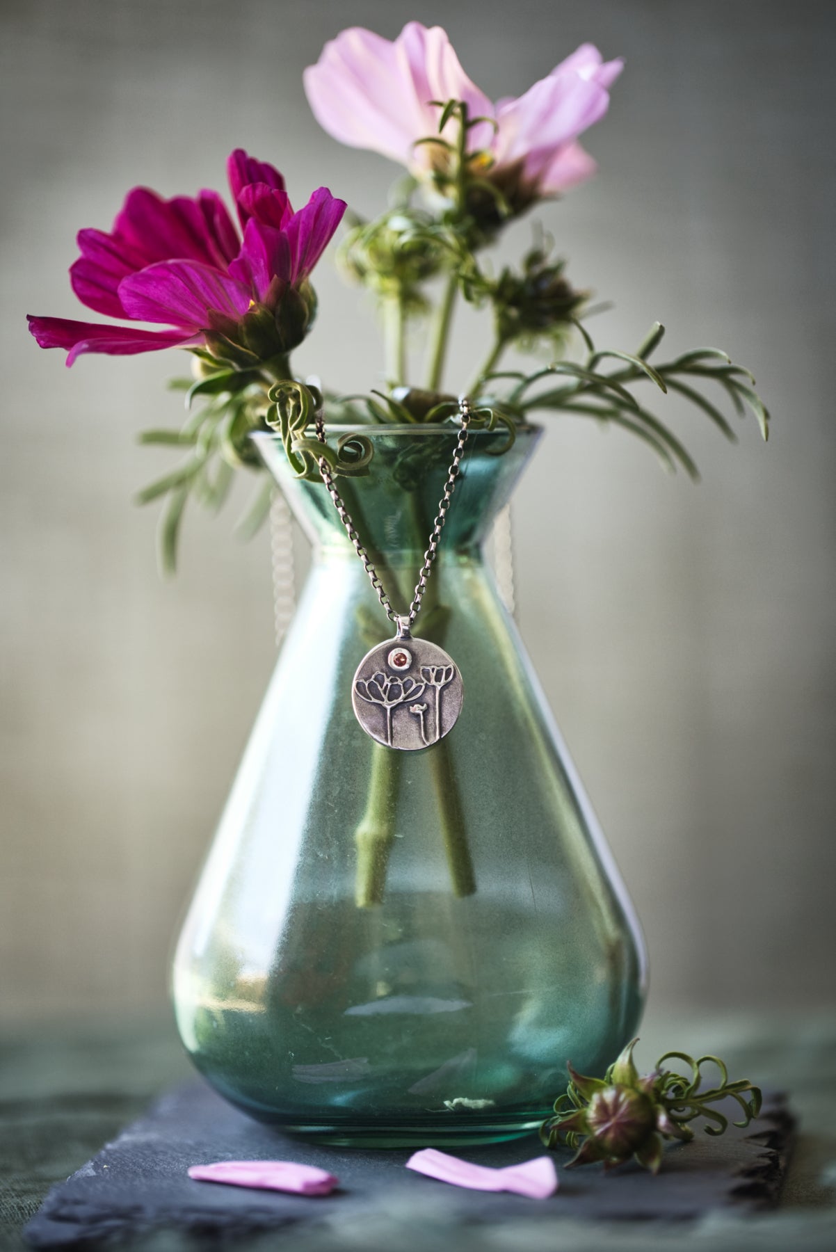 Cosmos Necklace with Gemstone