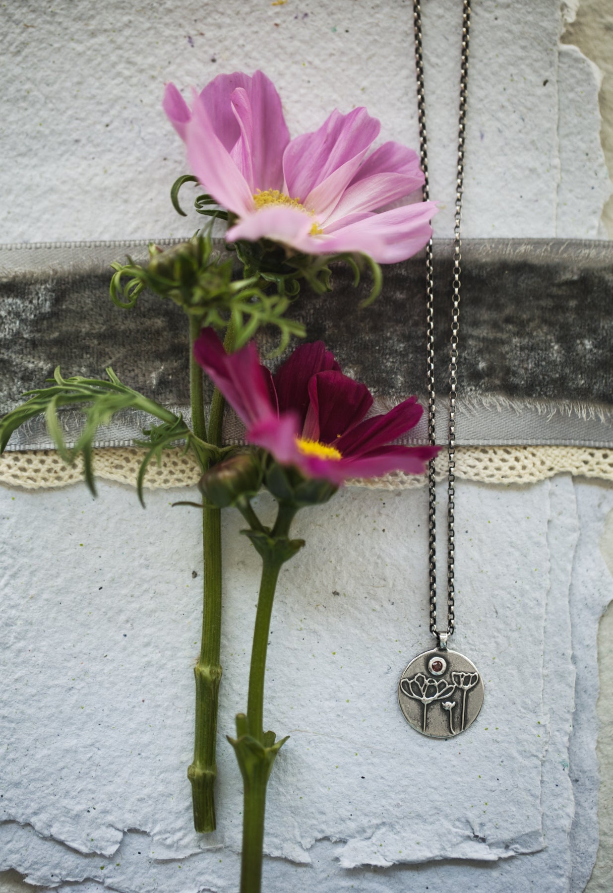 Cosmos Necklace with Gemstone