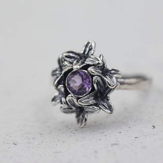 Lilac Bloom Amethyst Ring