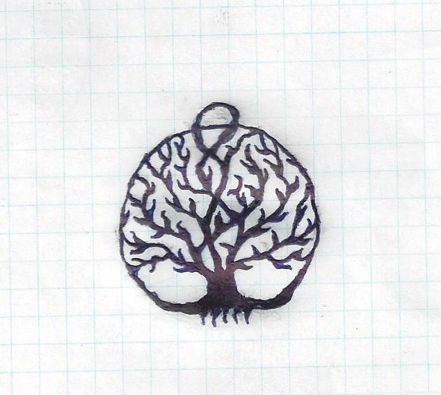 Hand drawn deep roots tree of life