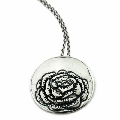 Peony Flower Necklace-Terra Rustica Jewelry