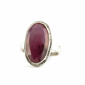 Cotton Candy Rose Cut Sapphire Ring-Terra Rustica Jewelry