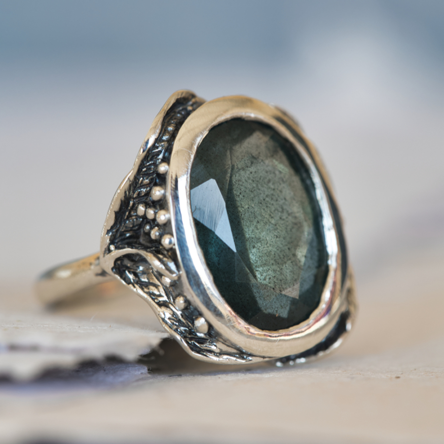 Moss Aquamarine Ring